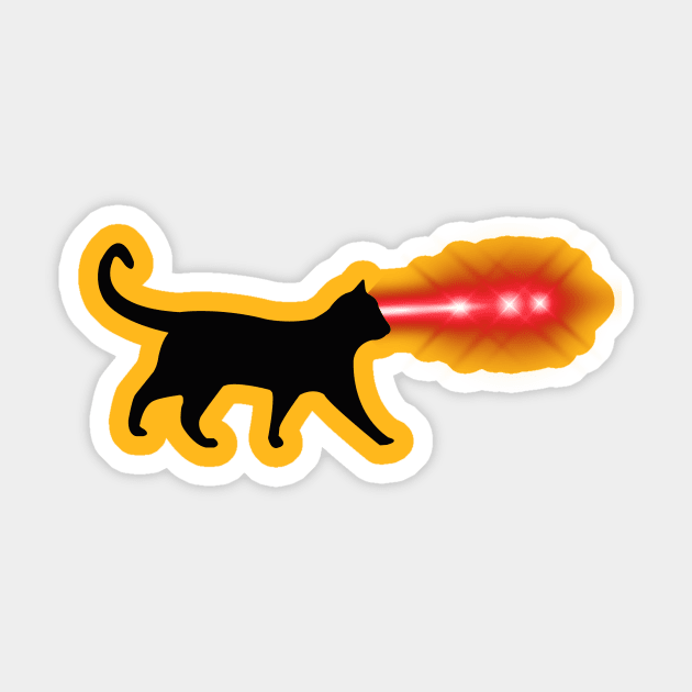 Black Cat Laser Sticker by AnimeVision